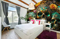 Wall mural bringing an artistic, unconventional vibe to your space

