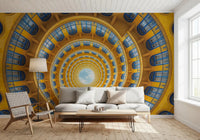 Yellow dome layers spiral toward an open sky in this perspective wall mural.
GD9533