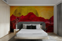 Forest under golden sky mural GD103

