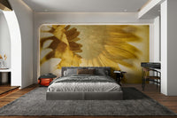 A contemplative floral pattern wallpaper mural for a feature wall.

