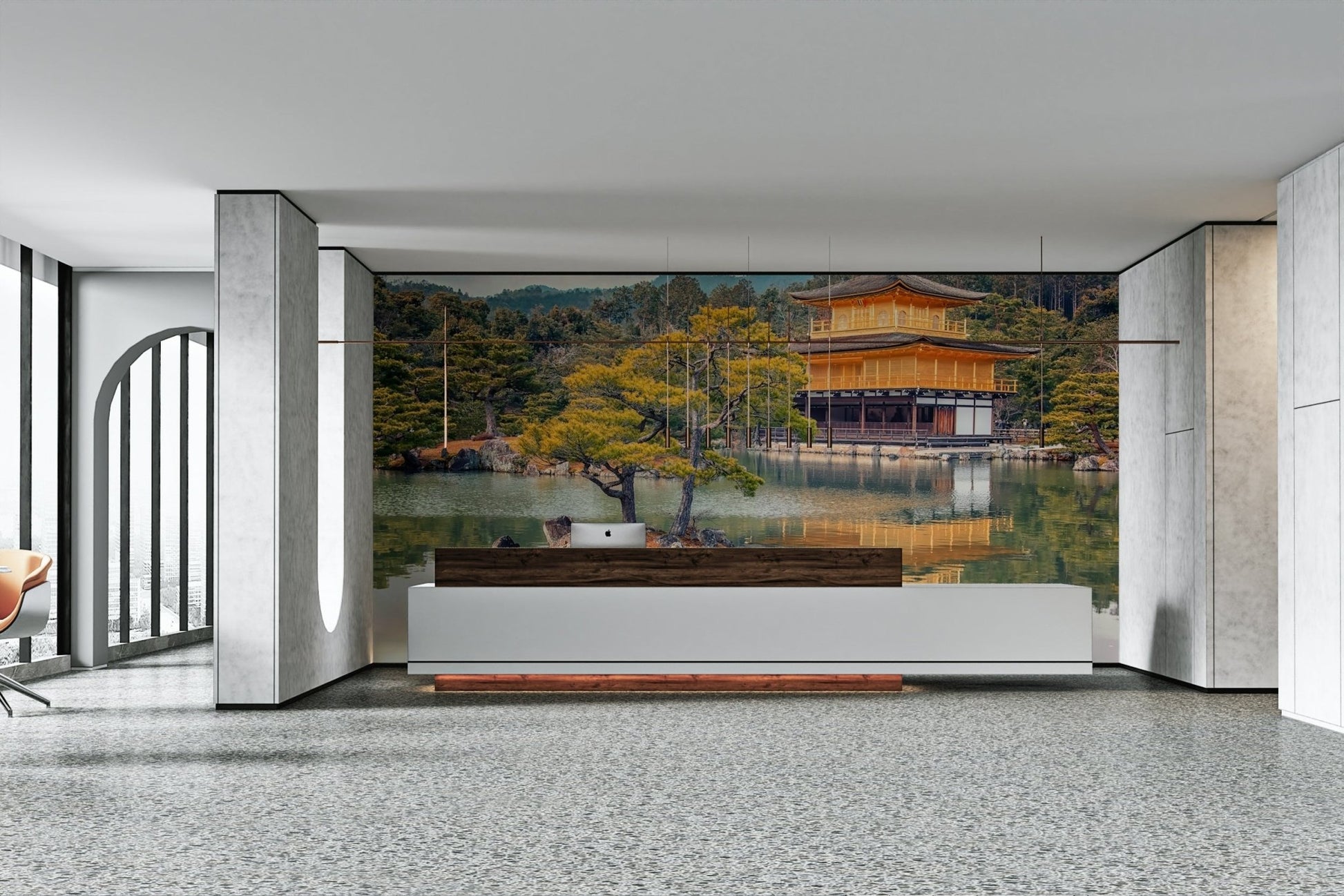 Golden Temple Calm Wall Mural with Kinkaku-ji lake scenery GD5065