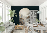 Rich texture and color variation in the leaves of the Golden Tree Archway Wall Mural.