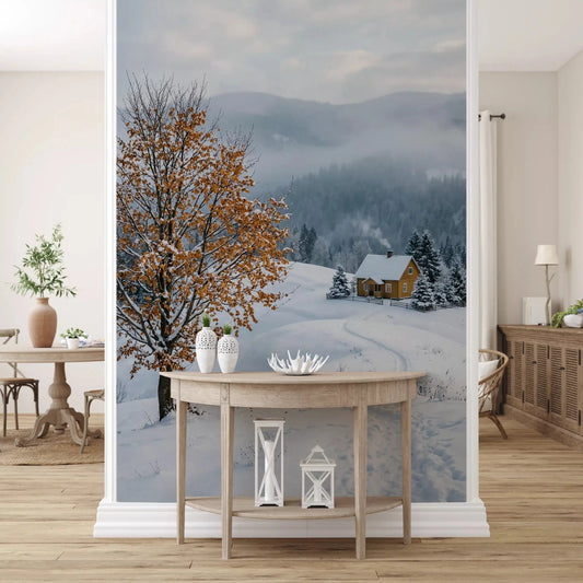 Modern hallway featuring the Golden Tree Snowy Haven muralGD9518