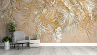 Sophisticated palm leaf wall covering D263
