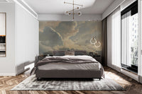 Elegant golden sky wallpaper for rooms
