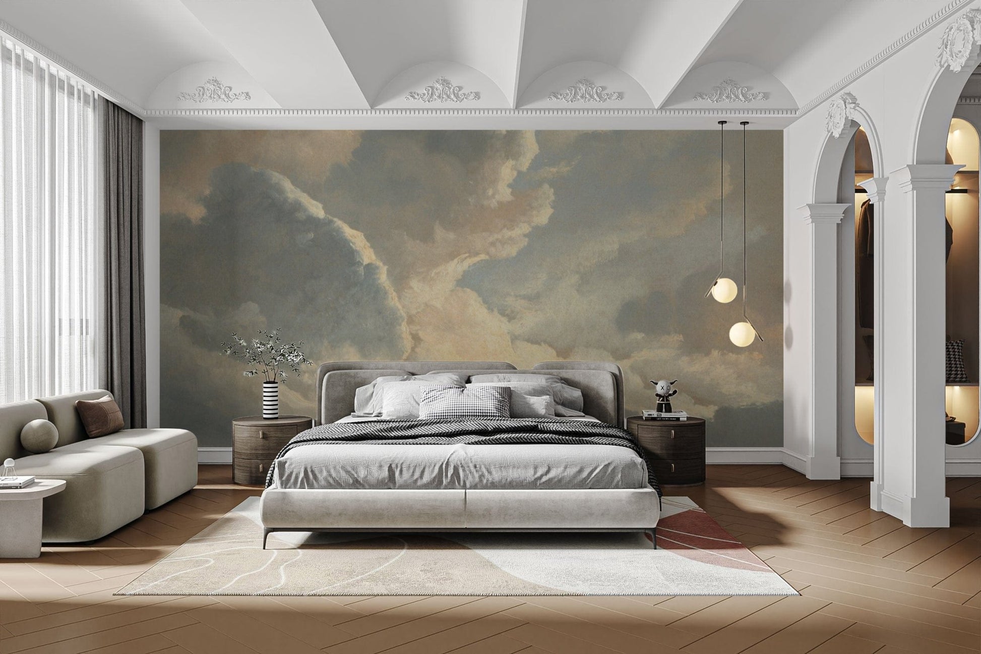 Soft twilight clouds wallpaper for home
