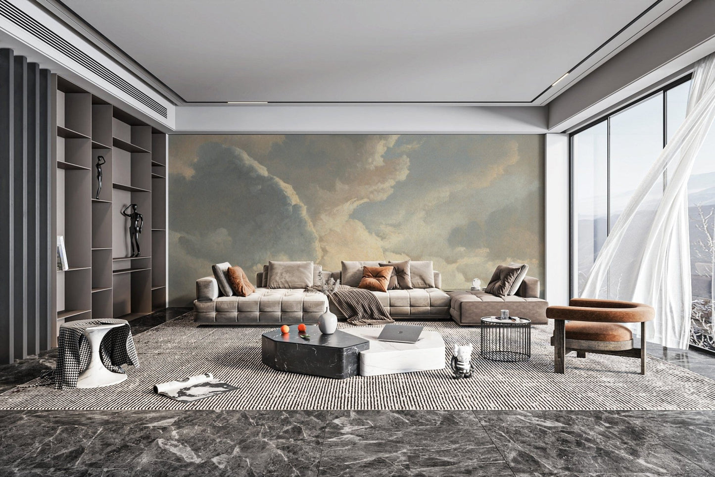 Golden twilight sky wallpaper for walls
