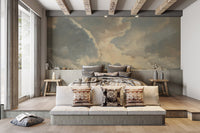 Sunset cloudscape wall mural for décor
