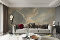 Atmospheric sky wallpaper with sunset glow
