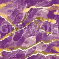 Sophisticated apartment decor with the Golden Veins Cosmic Violet Marble.