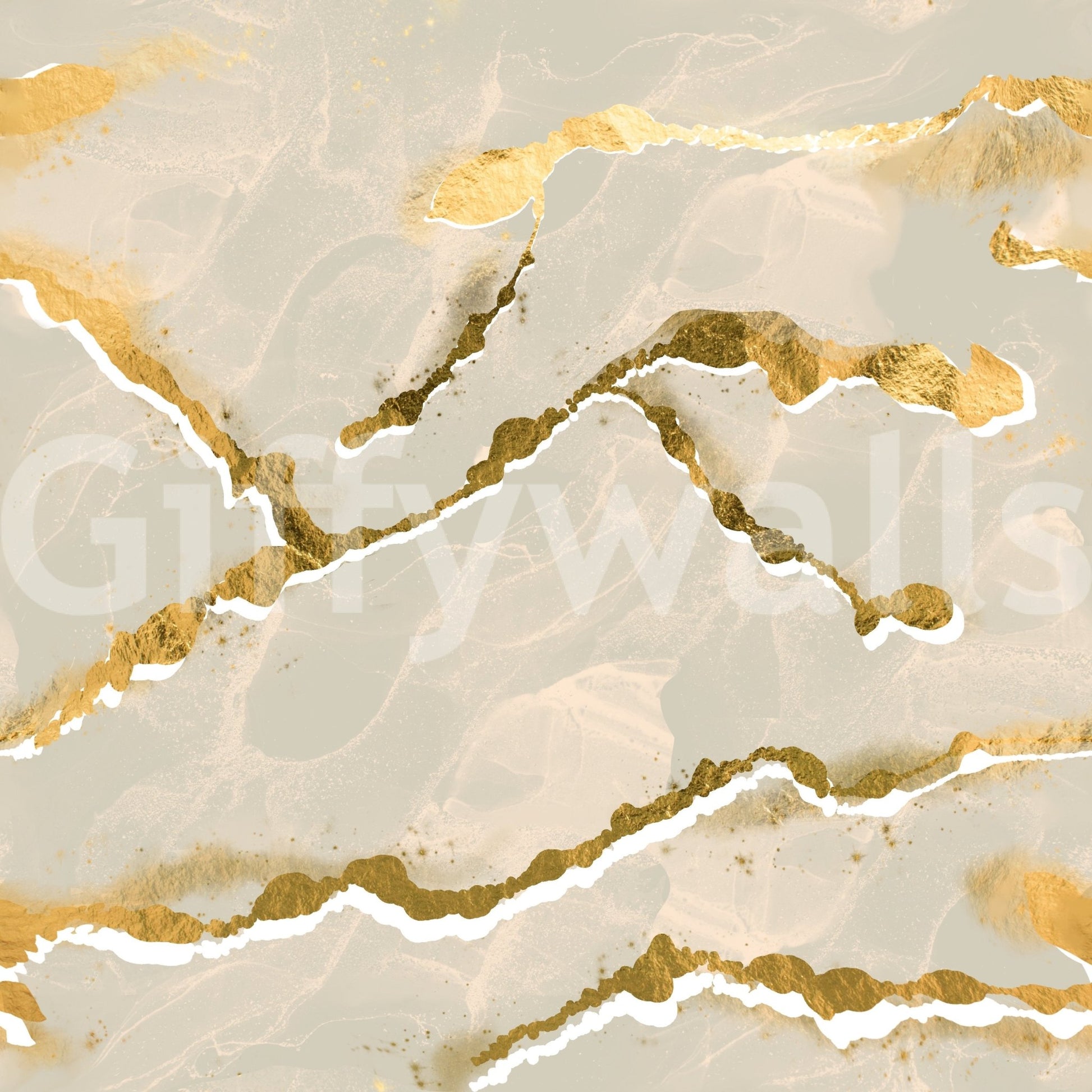 Beige and white abstract pattern of the Golden Veins Ecru Sand Marble.