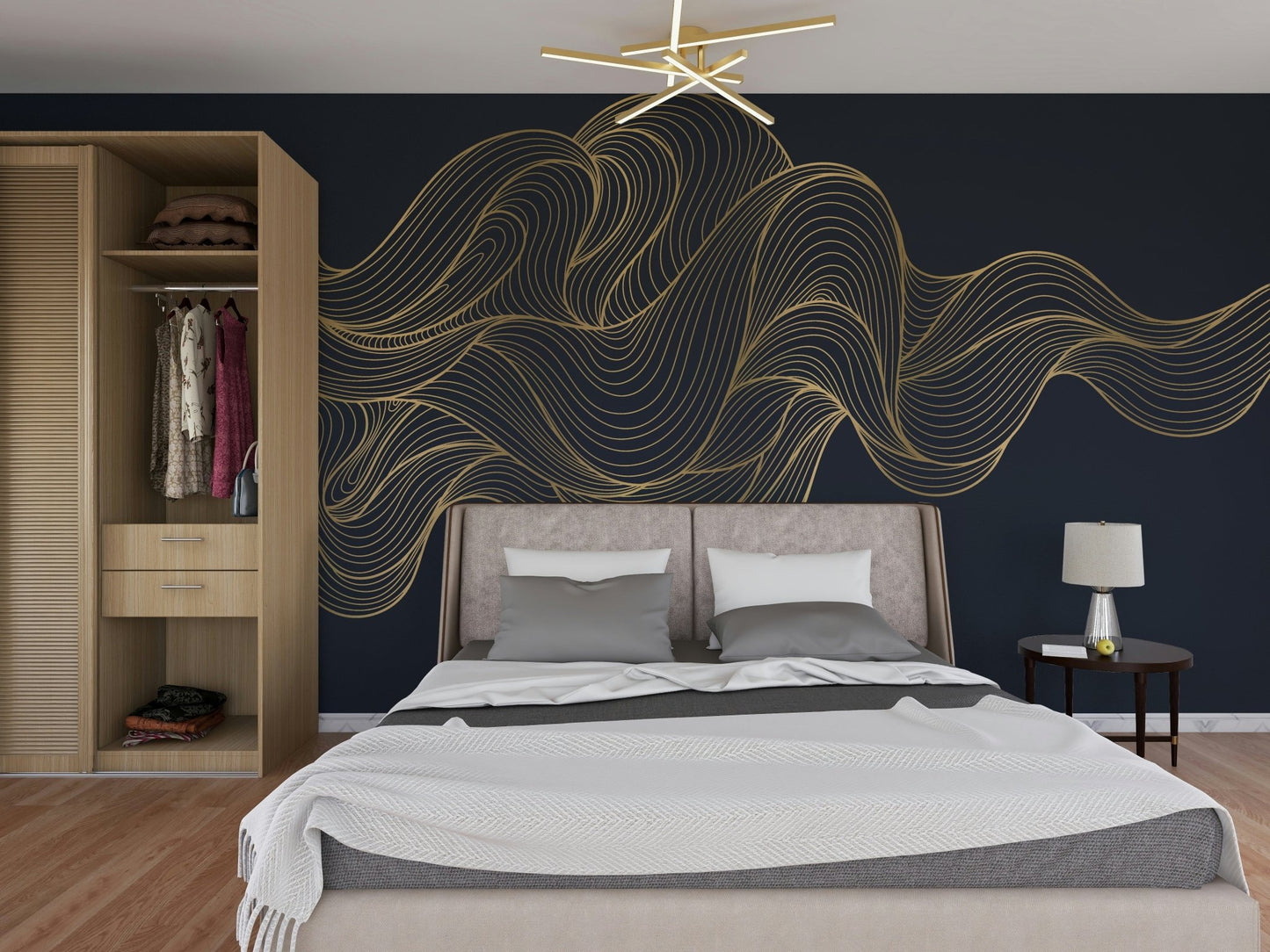 The design features graceful, gentle, horizontal wave lines. GD4170



