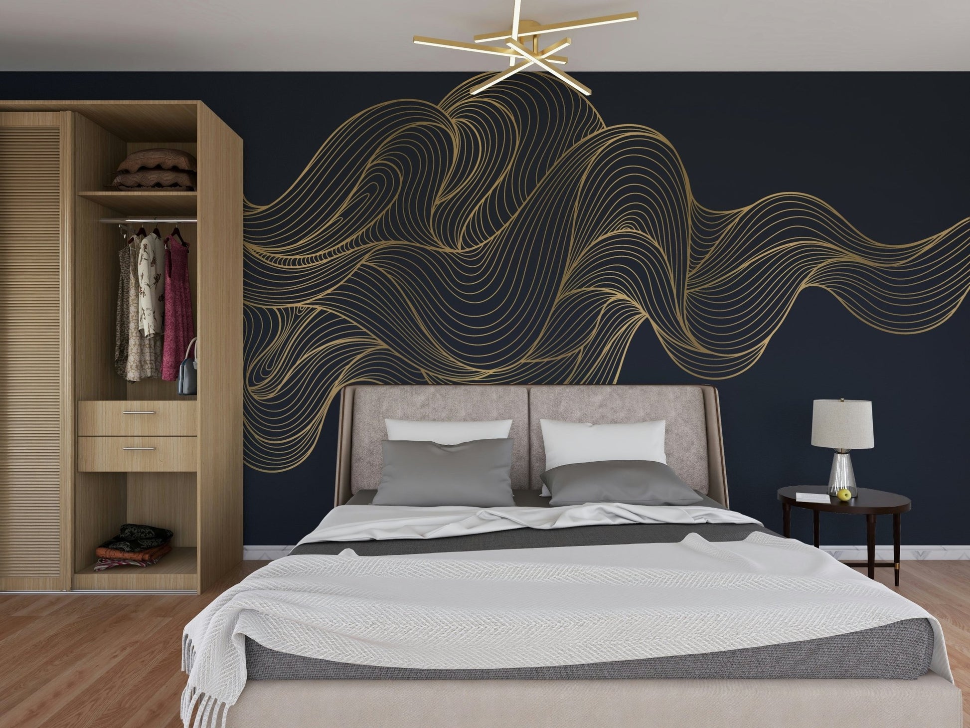 The design features graceful, gentle, horizontal wave lines. GD4170


