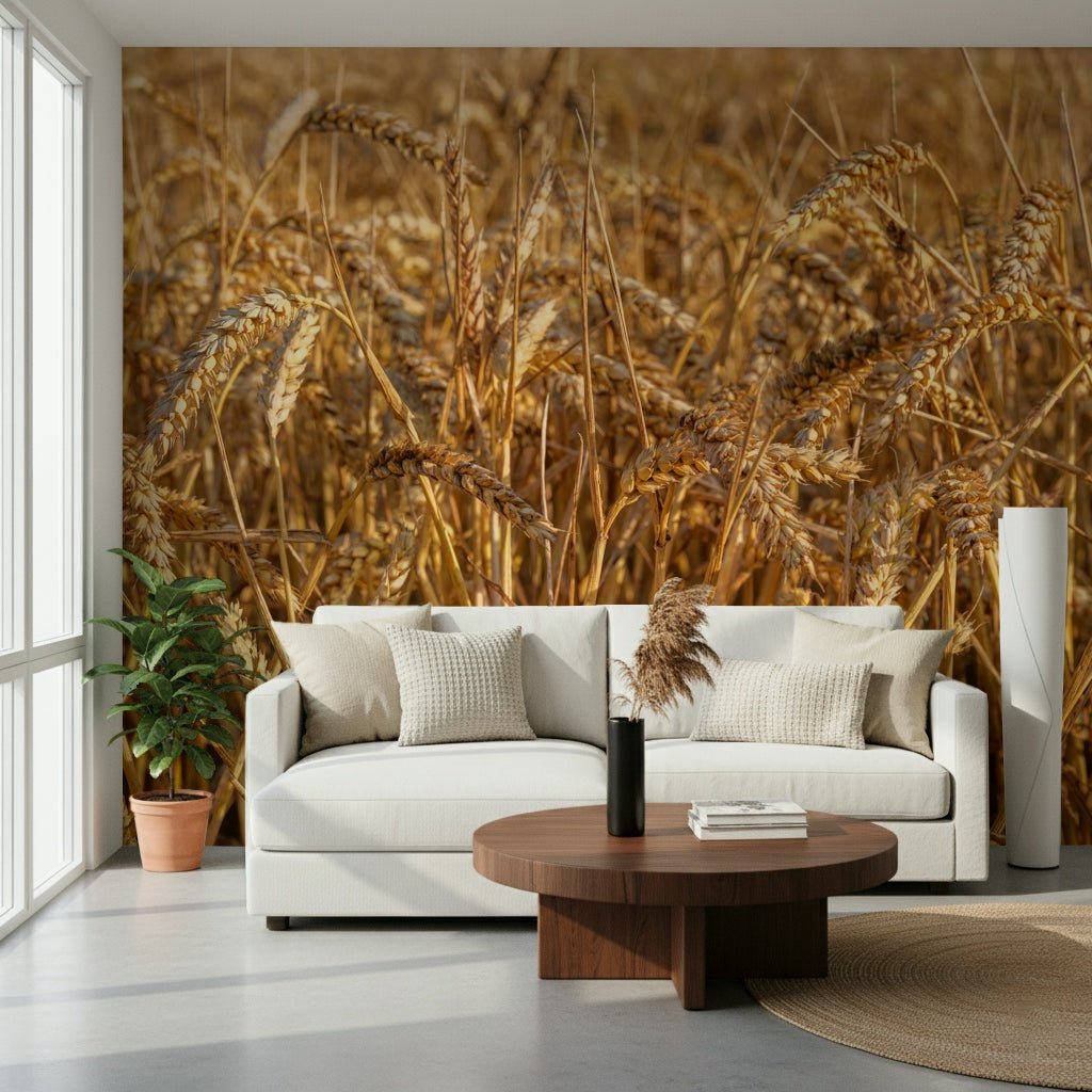 Wall covering Golden Wheat Field Bliss Wall Mural