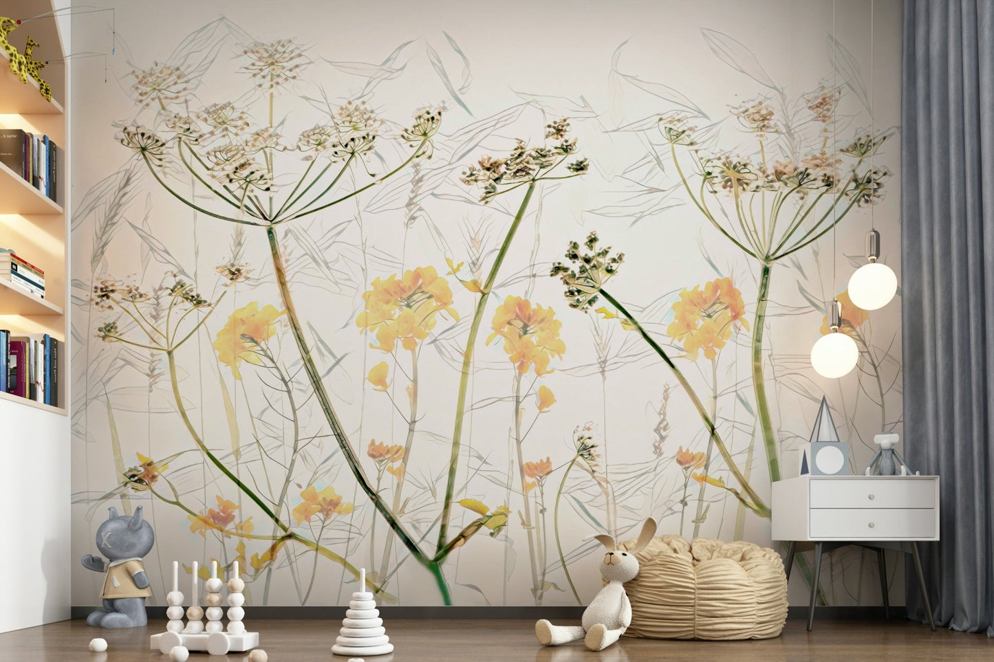 An artistic nature inspired mural for home decor., GD5259