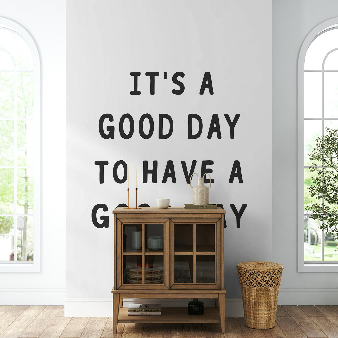 "Good Day!" phrase in a decorative font.

