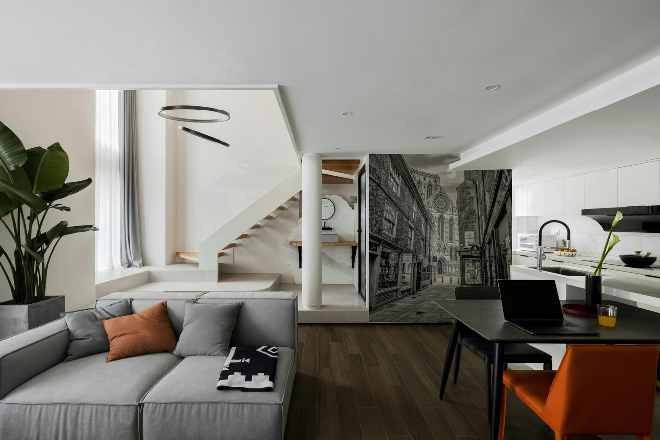 A beautiful Gothic alleyway wallpaper mural for a modern room.

