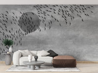 Gothic Flock Gray witch wall mural