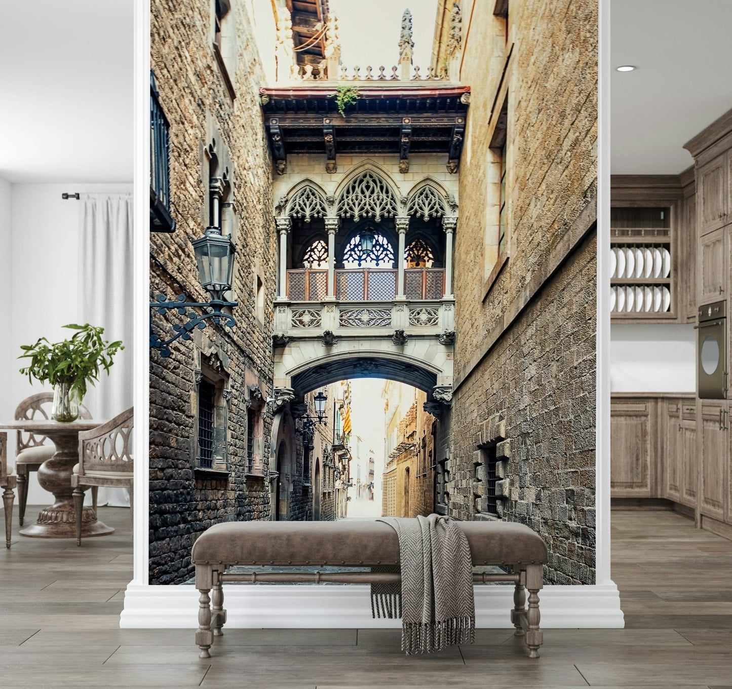 Gothic Quarter Archway Wall Mural
