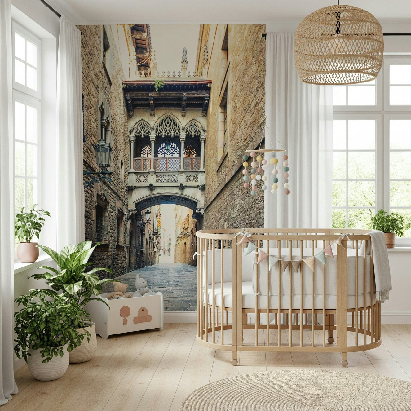 Gothic Quarter Archway Wall Mural