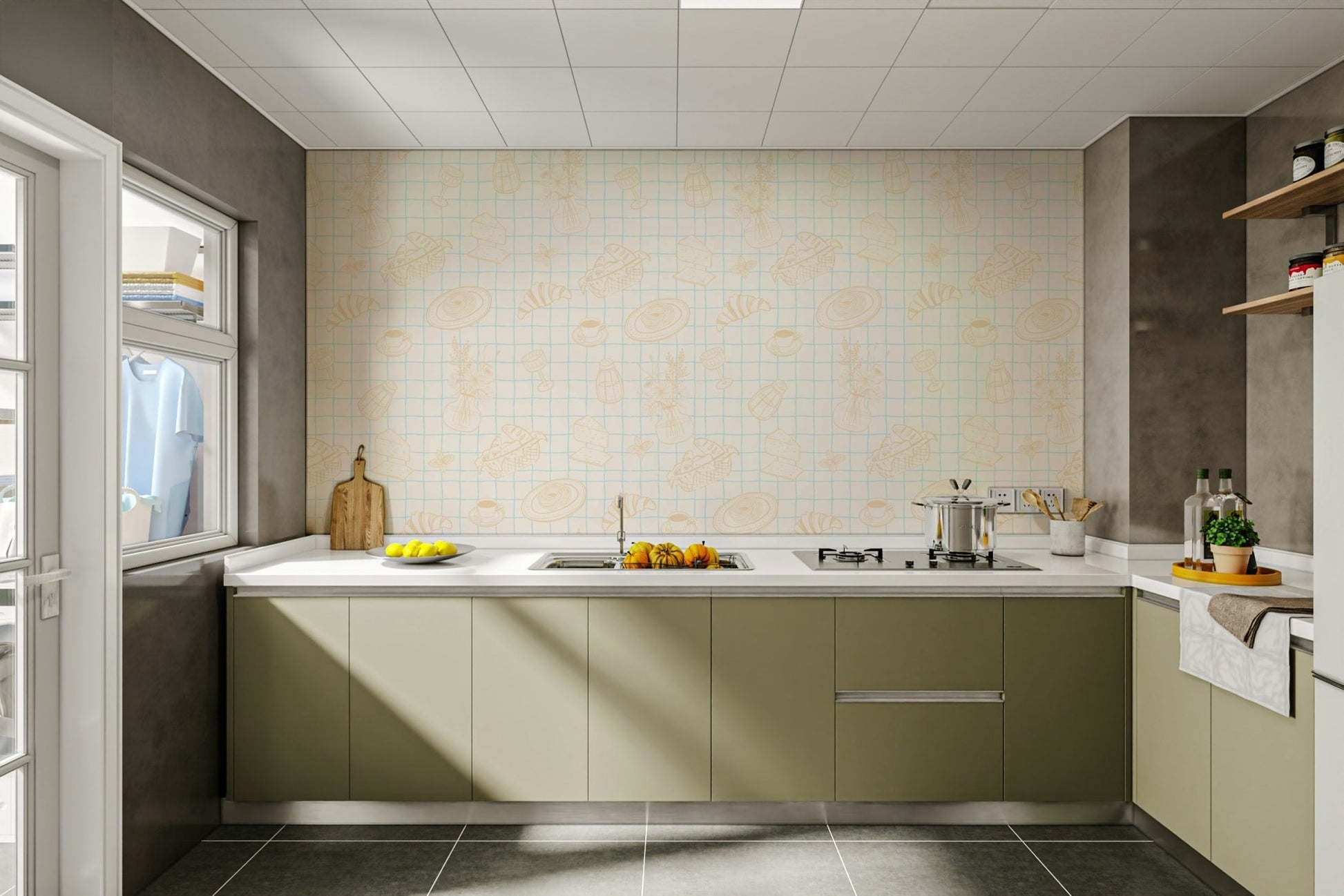 The image is suitable for a kitchen or a dining space.

