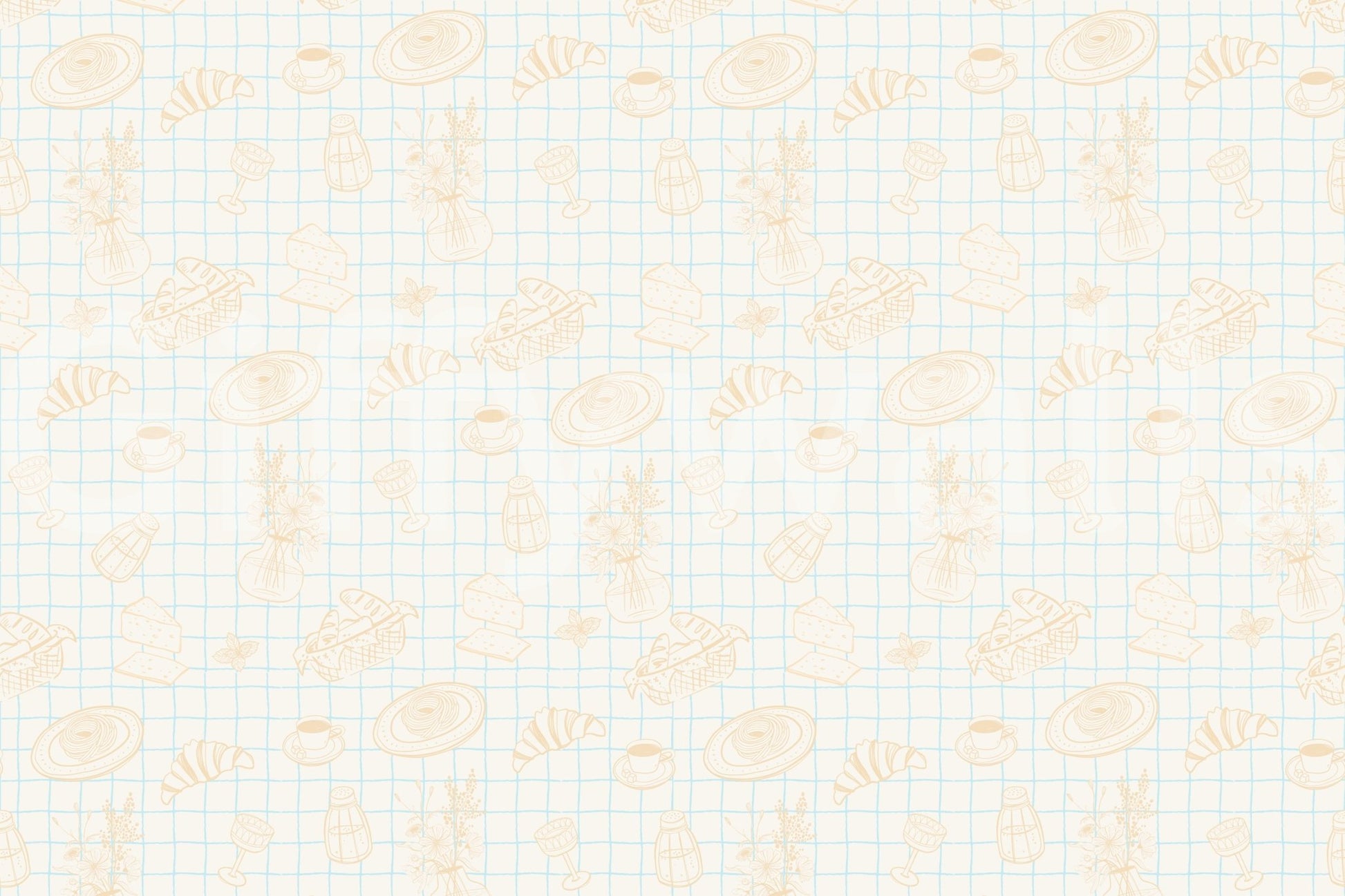 The style is a soft-focus illustration or a painterly design.

