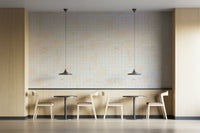 The colors are gentle and soft, with a neutral, simple palette.

