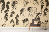 Grace in Black Wallpaper, chic and timeless.


