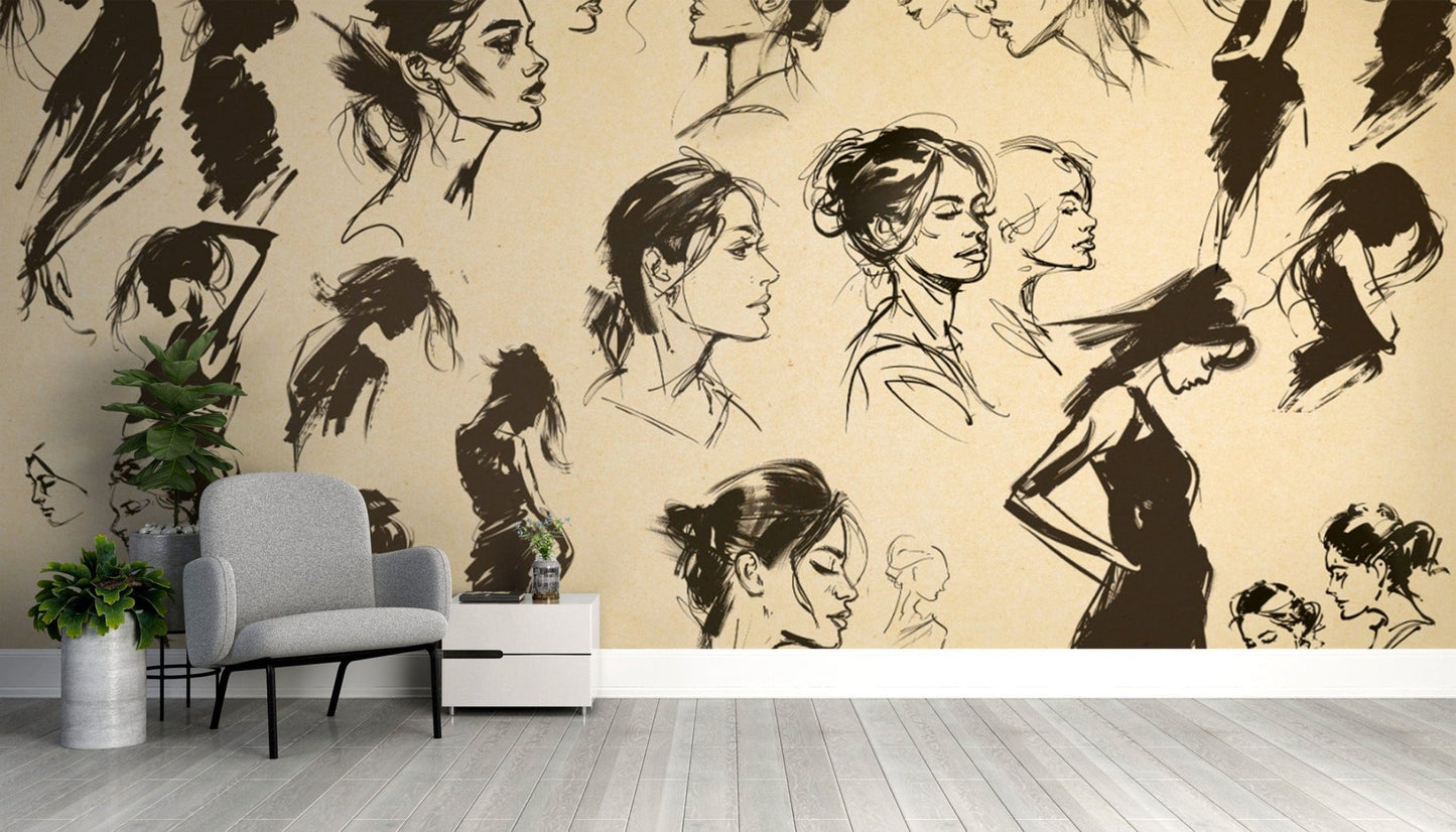 Dark-themed Grace in Black Wallpaper art.

