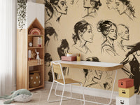 Minimalist Grace in Black Wallpaper style.

