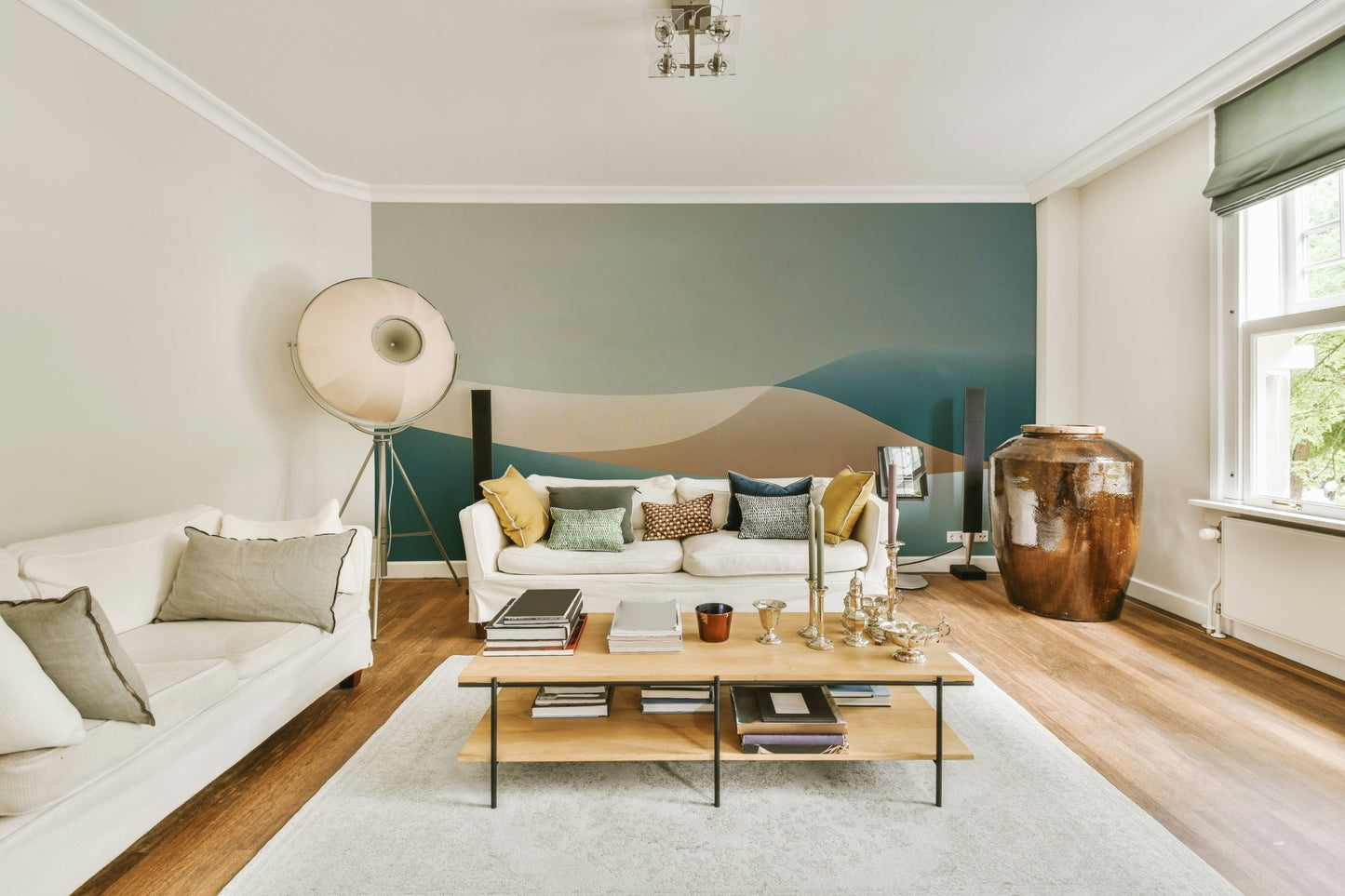 Gradient Horizons mural for living rooms and offices

