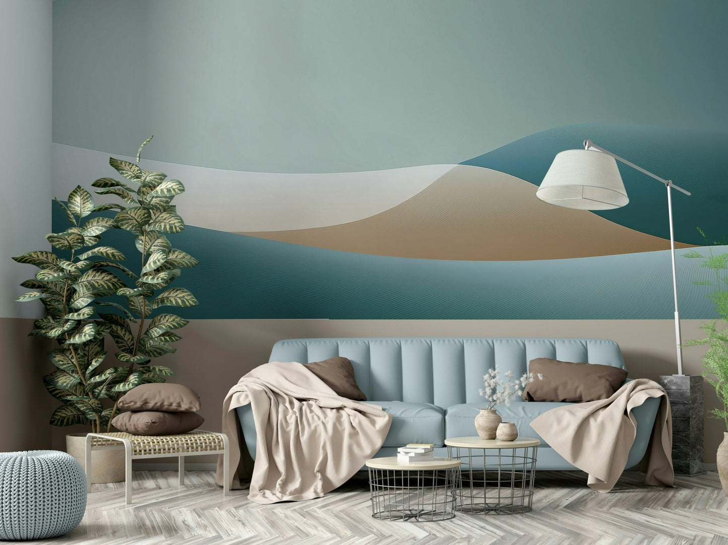 Elegant Gradient Horizons wall mural for minimalist rooms

