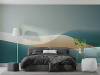 Tranquil gradient mural for modern home decor

