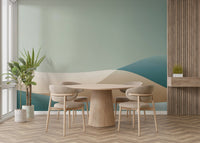 Cool to warm gradient tones in Gradient Horizons wall mural

