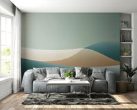 Gradient Horizons wall mural with soft gradient design

