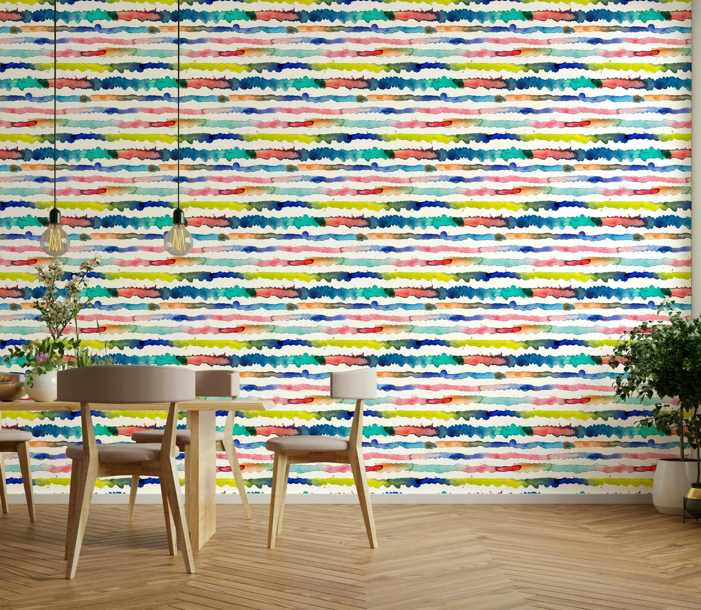 Modern artistic stripe wallpaper

