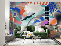 A beautiful abstract grain wallpaper mural with subtle texture.