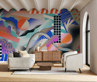 A contemplative subtle texture wallpaper mural for a feature wall.
