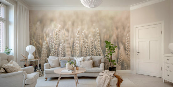 A wall mural of a field of grain. GD3459

