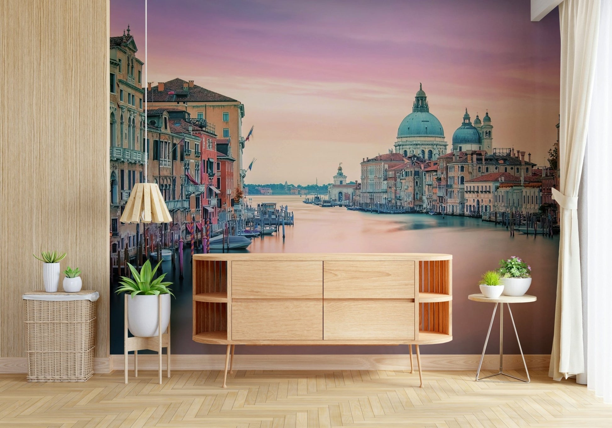 Iconic Venetian waterway Grand Canal Dream scenic wall mural.