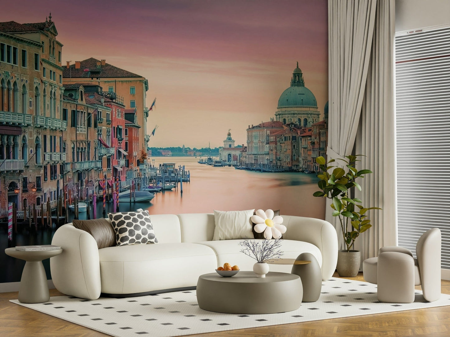 Venetian buildings row Grand Canal Dream gorgeous large-format wallpaper.
