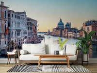 Grand Canal Serenity wallpaper with wide European scenery for dining.