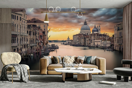Stunning dramatic sky view Grand Canal Sunset Wall Mural GD5059