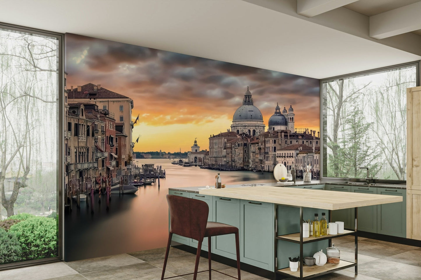 Grand Canal Sunset Wall Mural
