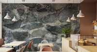 Detailed view of stacked granite pattern wallpaper for walls., GD6079