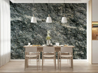 Speckled texture detail of the granite grey mural.