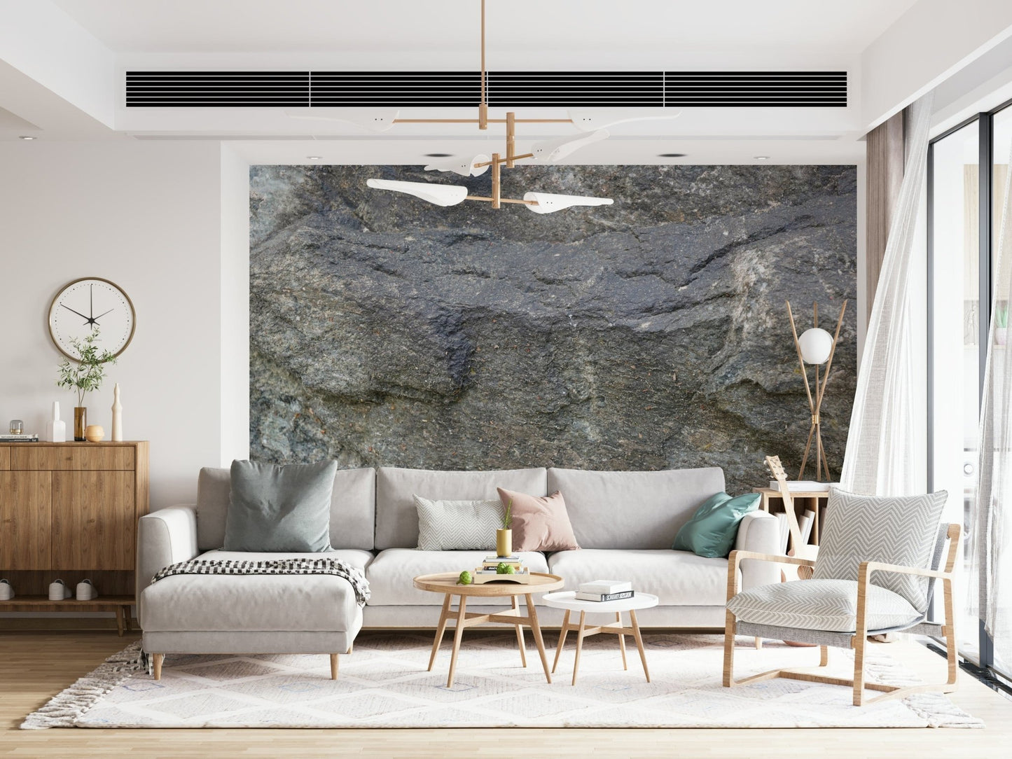 An artistic minimalist form mural for home decor., GD6041