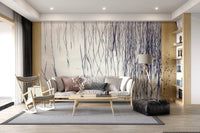 Creative Living room uses Grassy Reflections Wall Mural for a subtle textured look, GD8636