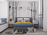 Gray Bamboo forest wallpaper mural - Giffywalls