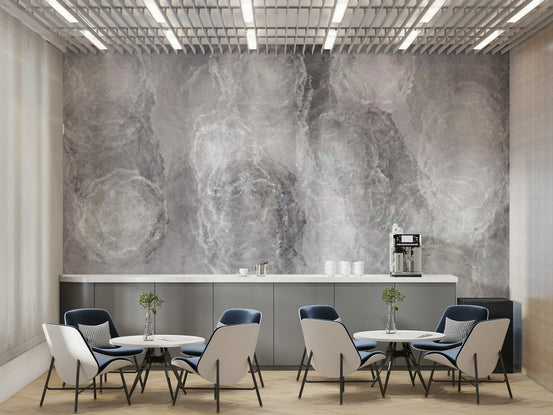 A beautiful subtle gray cloud wallpaper mural for a modern home., GD5171